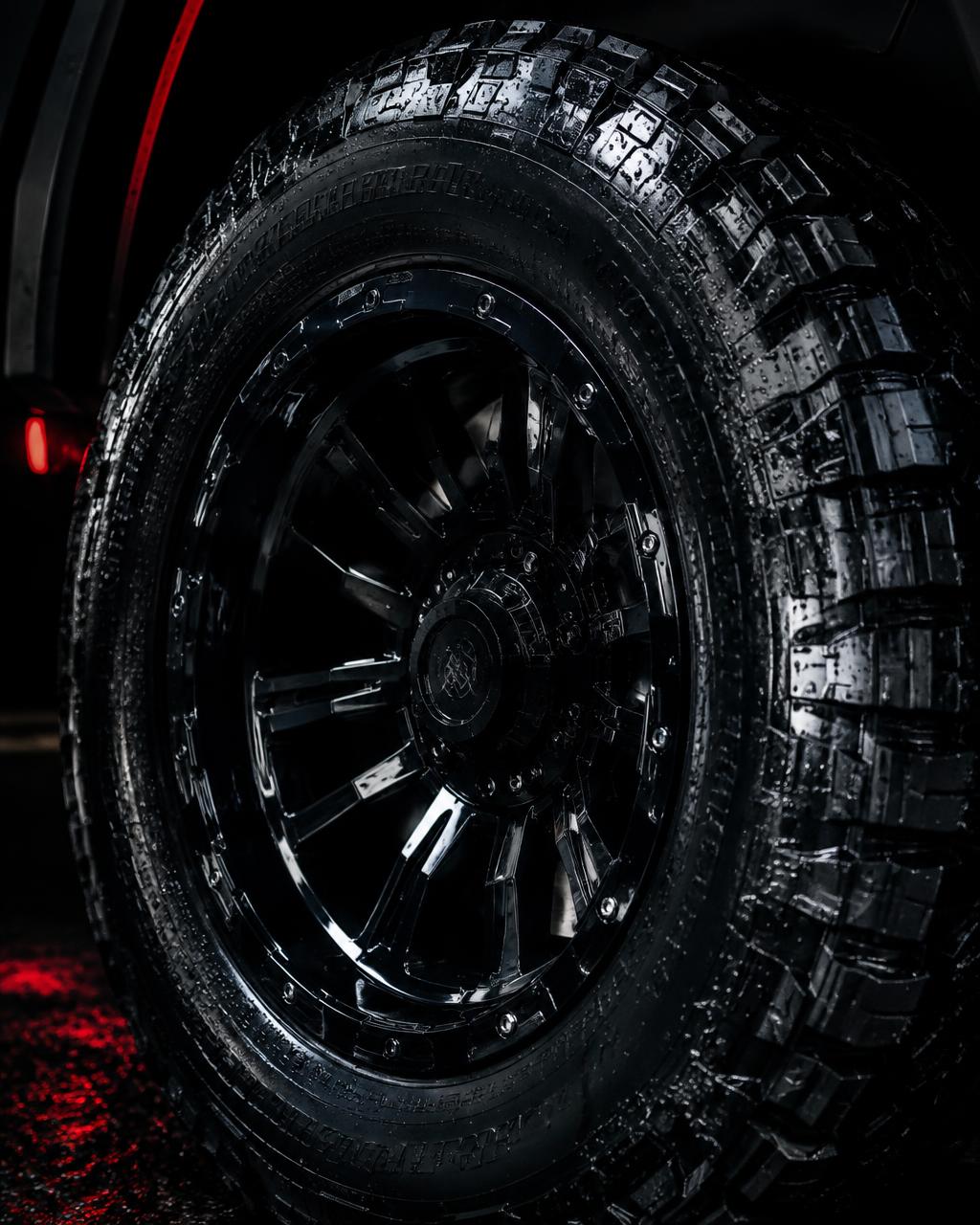 Glossy wheel with fresh tire shine